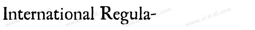 International Regula字体转换